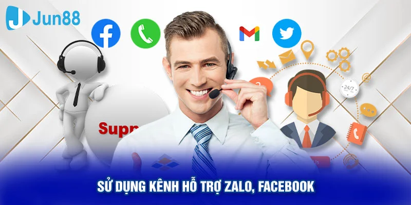 Sử dụng kênh hỗ trợ zalo, facebook